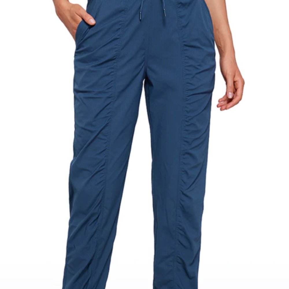 Striped Joggers with Pockets 28'' - Ruched